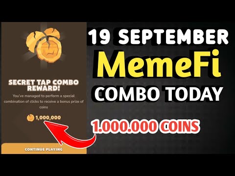 MEMEFI SECRET COMBO TODAY 19 SEPTEMBER 2024 | MEMEFI DAILY COMBO | MEMEFI COMBO TODAY | MEMEFI COMBO