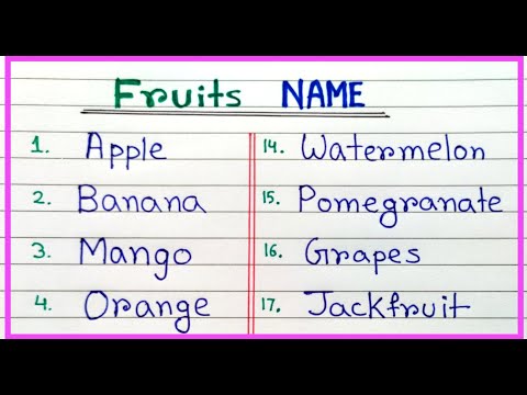 Fruit name in English easy | How to write fruit name step by step | Fruit names easy learning