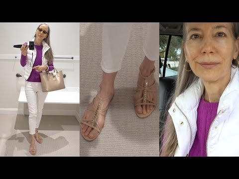 Vlog: Ugly Feet, No Makeup Chat; Shopping Whole Foods; Puffer Vest, Jeans/ Classic Style Over 40, 50