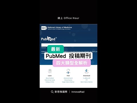 最新 PubMed 投稿期刊 四大類型全解析｜#OfficeHour #shorts