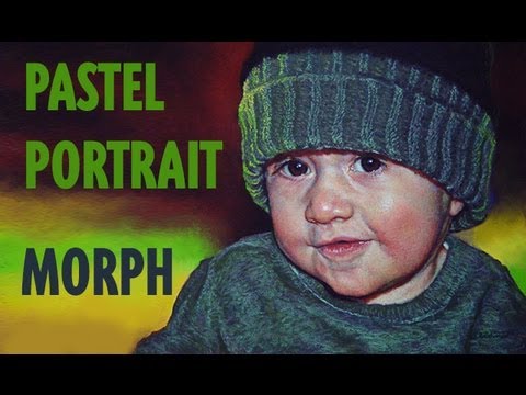 Realistic Pastel Portrait of a Toddler / Baby : Step by Step Morph