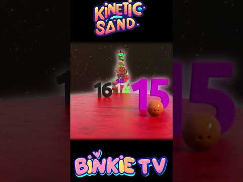 🔢 Count to 100 in Space! Kinetic Sand Bowling Adventure 🚀 #kineticsand #kineticsandplay