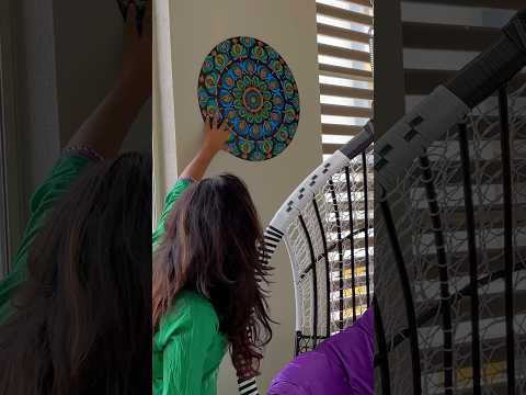 Balcony makeover ❤️ #mandalaart #balcony #makeover #homedecor #art #homesweethome #kannadavlogs #lv