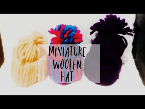 Diy easy miniature woolen hat/simple craft/#Shorts