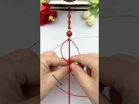 New Year's lucky red string, rope weaving skills sharing, simple braided bracelet tutorial, brac