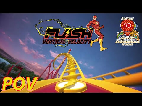 The Flash Vertical Velocity Animated POV at Six Flags Great Adventure