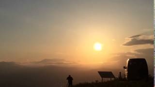 見晴し台から夕陽♩野沢温泉