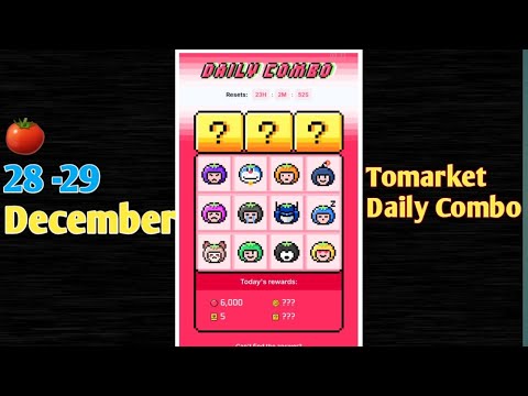 Tomarket Daily Combo Today 28 December| Tomarket Combo Today | Tomarket  Today Combo |Tomarket Combo