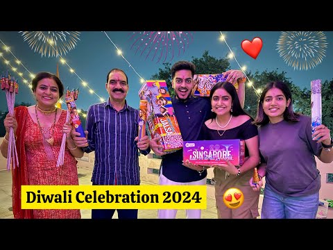 Diwali Celebration with Family 🪔 in Village ❤️😍 Biggest Sky Shots Patakhe 🚀🔥