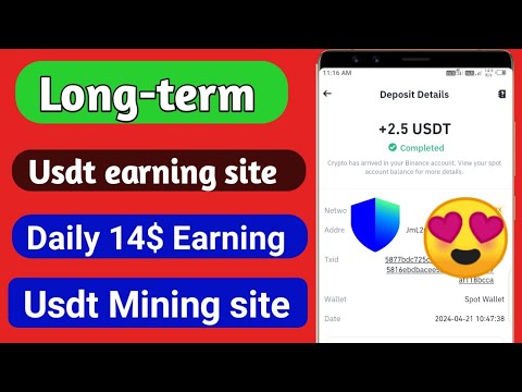 New Usdt Earning Site || Usd Mining Site 2024 Without Investment || Usdt Earning Website