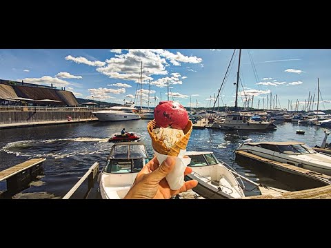 POV: Eating Ice Cream With Fjord View In Norway