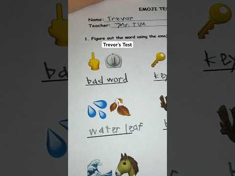 Grading Trevor’s test #asmr #school #teacher #test #quiz #emojichallenge