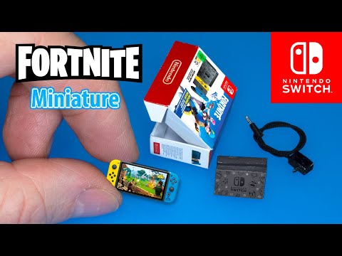 Mini Nintendo Switch - Fortnite Edition DIY Crafts and Hacks for Barbie dollhouse accessories