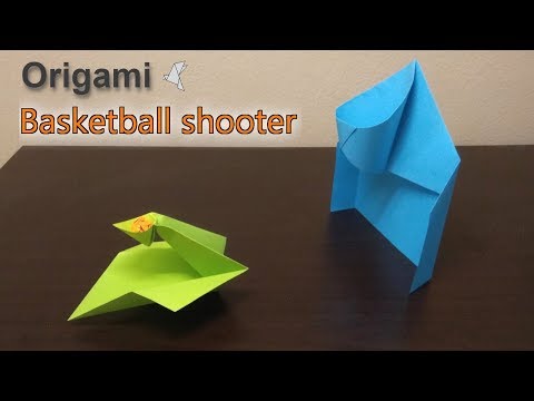 Origami basketball shooting game toy DIY.