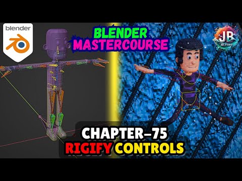 BLENDER MASTERCOURSE: Chapter-75: Character Rigging: Rigify Controls #3d #blender #b3d