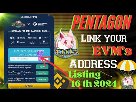 Pentagon evm's address connect | Link your EVM's address Pentagon game | pentagon listing