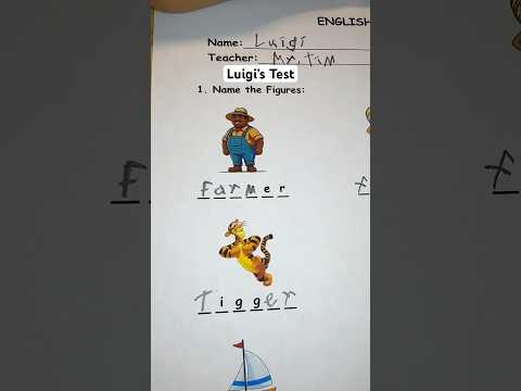 Grading Luigi’s test #asmr #shorts #test #quiz