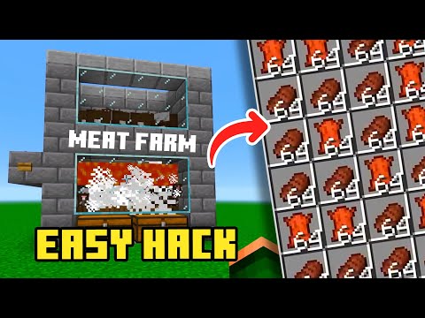 Easiest Minecraft Meat Farm 🐄 (Unlimited Beef 🥩, Leather & XP!)