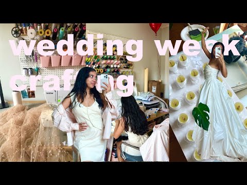 I made my wedding reception dress in 3 days // wedding DIYs, wiml, sewing & crafting vlog