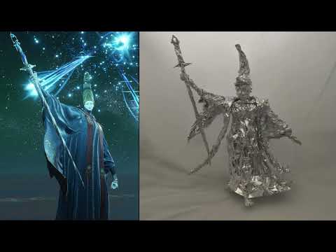 Renalla Queen of the Full Moon - Aluminum Foil Sculpture