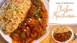 Easy & Quick Chicken Manchurian & Egg Fried Rice Recipe .