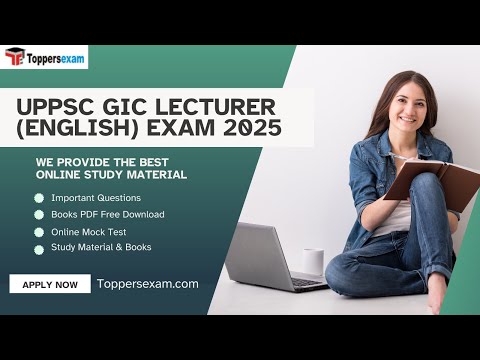 UPPSC GIC LECTURER (ENGLISH) Mock Test 2025, Question Paper, Book PDF Download, Exam Pattern