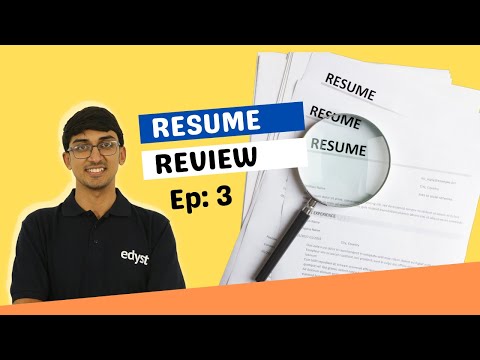 Resume Review Episode 3 | Edyst | Aneeq