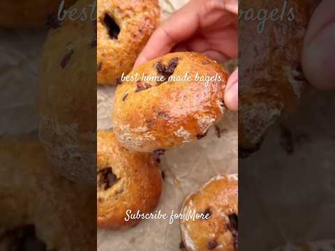 Easy Home Made Bagels 🤤❤️ #chocolate #delicious #fyp #yummy #sweet