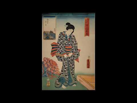 歌川国貞 Utagawa Kunisada (三代豊国) (1786~1864)《江戸名所百人美女・神田のやしろ》大判 錦絵 一枚江戸時代 安政4年(1857) 東京国立博物館