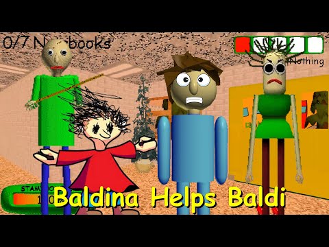 Baldina Helps Baldi - Baldi's Basics Mod