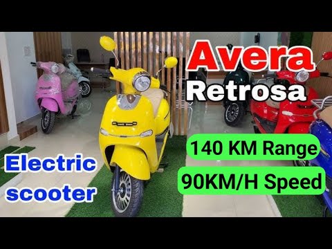 Avera Retrosa Electric Scooter 2024: Avera Retrosa Electric Scooter with 140KM Range & 90KM/H Speed