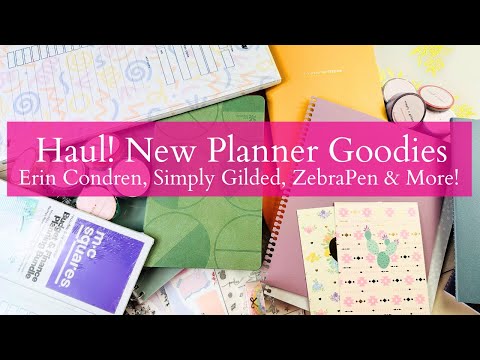 HAUL! Erin Condren Sale Order + New Zebra Markers & Pens + Tons of Washi & New Stencils & More