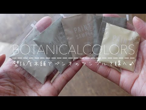 【壁紙屋本舗】ボタニカルカラーのペンキサンプルを試し塗りしました🎨