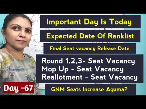 Day -67 Most Important Day Is Today, Final Seat Vacancy For All Rounds and Mop Up