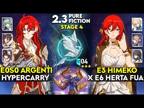 NEW! v2.3 Pure Fiction 4 - E0S0 Argenti & E3 Himeko x E6 Herta | Honkai Star Rail.