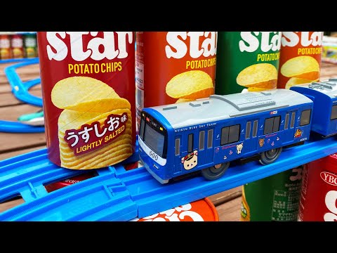 プラレール 電車が走るチップスターのコースレイアウトの作り方をやってみました【ウピさん＆upisch】