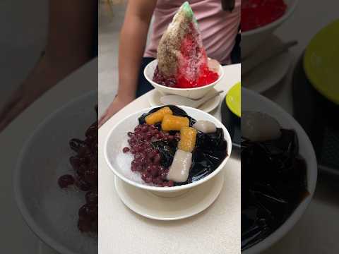 Ice Kachang & Grass Jelly with Red Bean! #desserts #singapore