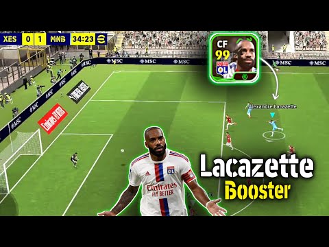 Booster Alexander Lacazette 99 CF Gameplay Review in efootball Pes 2025 Mobile