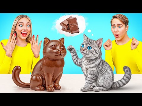 Real Food vs Chocolate Food Challenge | Crazy Ideas To Cook by Multi DO Challenge