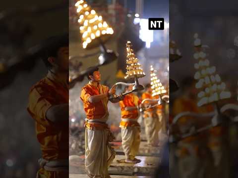 Ganga Aarti of Varanasi - Where Dedication and Destination meet #shorts #viral #hindu #status #ganga