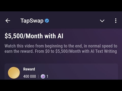 $5,500/Month with Al | Tapswap Code | From $0 to $5,500/Month with Al Text Writing