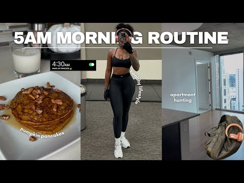 MY 5AM MORNING ROUTINE ☀️ productive day, apartment hunting, dating apps suck