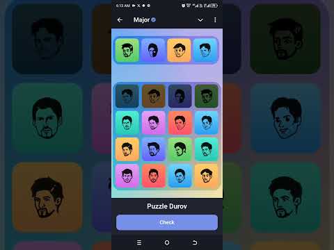 10 October- Major Puzzle Durov Solved Today #airdrop #major #play2earngame