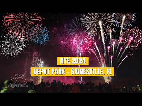 NYE 2024 Celebration | Fireworks Display | Sparks in the Park | Depot Park Gainesville Florida