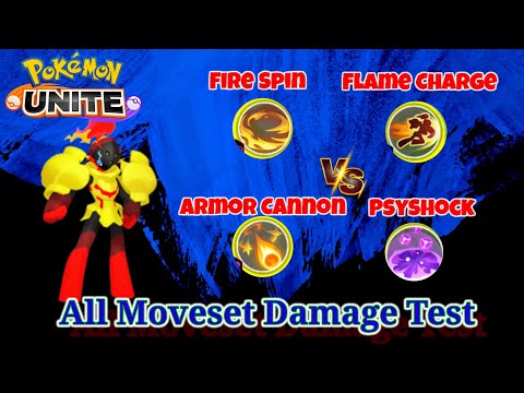 Armarouge All Moveset Damage Test 💥|| Pokemon unite