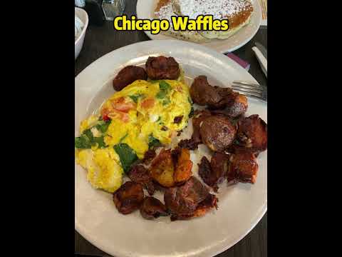 Chicago Muffin Shop. Fried chicken and waffles are the specialty of the store.