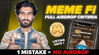 MemeFi Update: Airdrop Eligibility Criteria