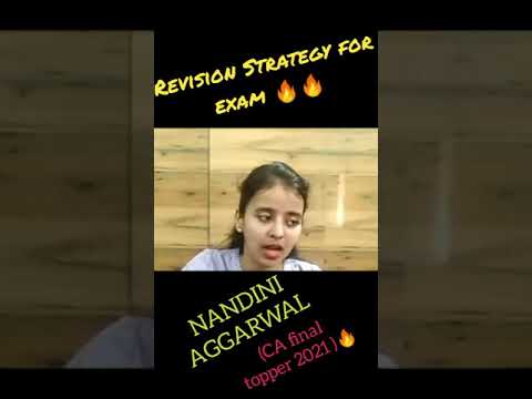 BEST EXAM STRATEGY || CA FINAL TOPPER || #Learning #shorts #youtubeshorts #topperstrategy