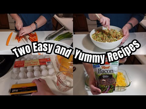 Two Easy and Yummy Recipes / Couscous Salad / Bacon, Egg, and Cheese Egg Bake