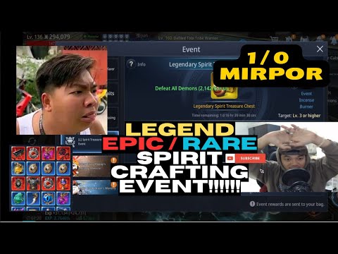 MIR4 : TRICKS ON SUCCESS LEGENDARY COMBINE TRESSURE SPIRIT STONE | 2024 TAGALOG ( BURGER TECHNIQUE )